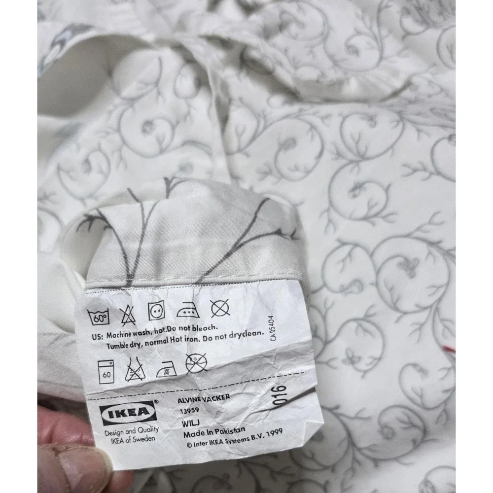 IKEA Alvine Vacker Duvet Cover 80x84 Reversible Floral Cottagecore Cotton